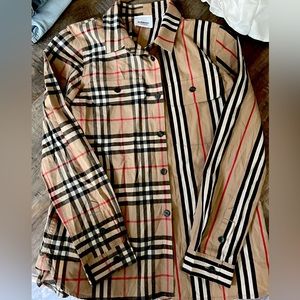 Like new Burberry button down boys 10Y